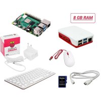 Raspberry Pi 5 Desktop Kit components & packaging, UK...