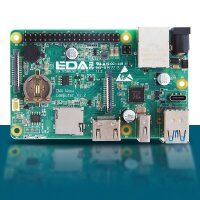 EDATEC CM4NANO Industriecomputer auf Basis von Raspberry Pi CM4, 8 GB RAM, 8 GB eMMC, mit WLAN, Bluetooth, externer WLAN-Antenne und Metallgehäuse
