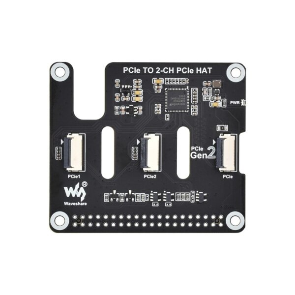2-Ch PCIe FFC Adapter Board For Raspberry Pi 5