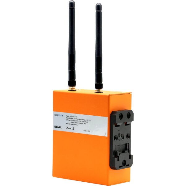 EDATEC IPC1220 Series Industrial Computer Based on Raspberry Pi CM0, 512 MB RAM, 8 GB eMMC, Wi-Fi/Bluetooth, 8 DI/8 DO, Analogue I/O, 4G Europe